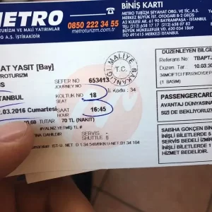 metro turizm bilet